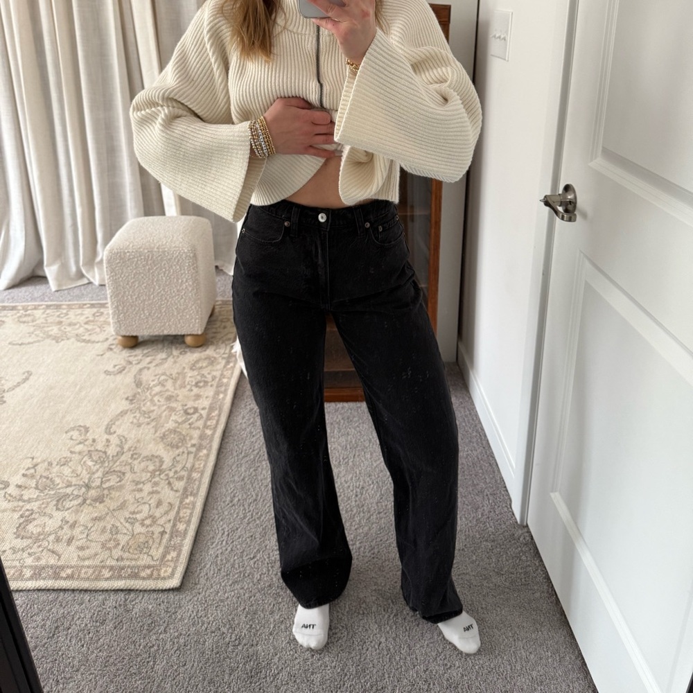 Abercrombie Loose HR Black Jeans